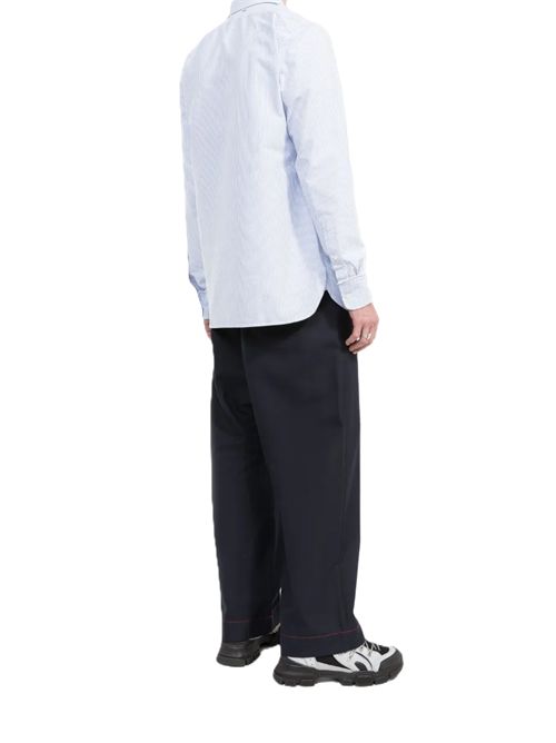 Golden Goose Camicia a righe con logo G ricamato Golden Goose | GMP00246P00054880197 WHITE - INFINITY